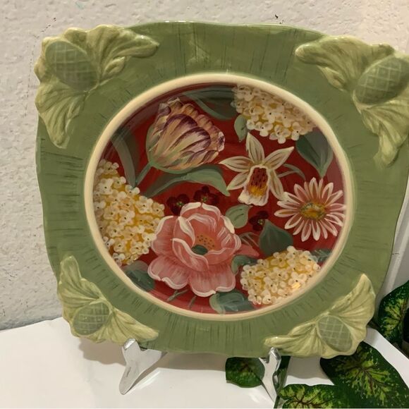 Certified International Pamela Gladding Dinner Plate Hand Painted Floral 11 1/4" - Picture 5 of 10